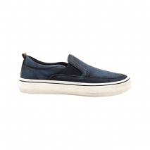 SLIP ON DEMOCRATA DENIM FENDER NAVY TABACO