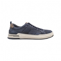 TÊNIS DEMOCRATA DENIM MIKE COURO NAVY