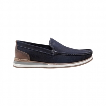 MOCASSIM DEMOCRATA DENIM FLOW NAVY TABACO