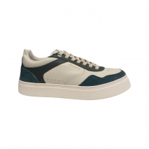 TÊNIS CASUAL EM COURO ARAMIS LEGACY CROOK OFF WHITE/VERDE