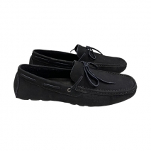 MOCASSIM EM COURO NOBUCK HZ107 NBK PRETO