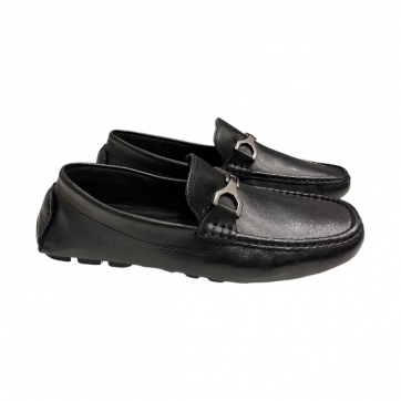 MOCASSIM EM COURO HZ105 PRETO