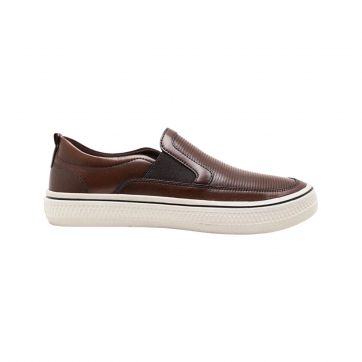 SLIP ON DEMOCRATA DENIM FENDER TAN TABACO