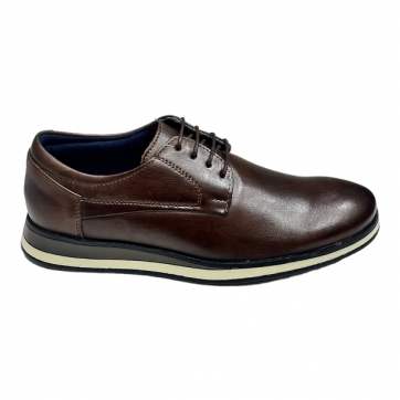 SAPATO CASUAL MASCULINO DERBY 283 DARK BROWN