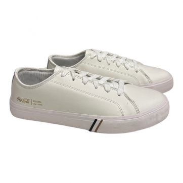 Tênis Coca-Cola Shoes Leather CC2313 ALL WHITE