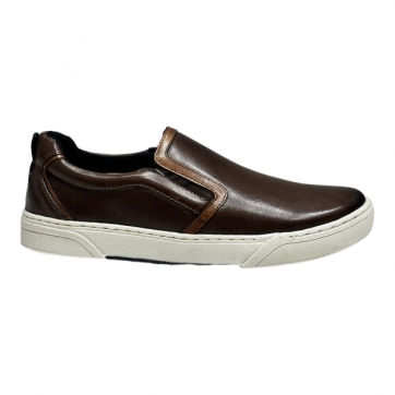 SAPATÊNIS MASCULINO SLIP ON 5012 DARK BROWN