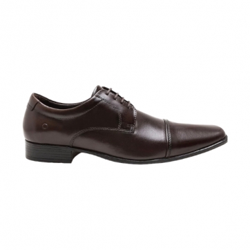 SAPATO SOCIAL DEMOCRATA DERBY CAP TOE METROPOLITAN ASPEN MAHAGONY