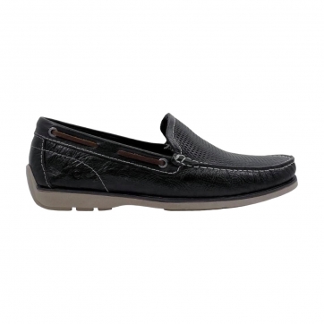 MOCASSIM DEMOCRATA DENIM PRETO CARVALHO